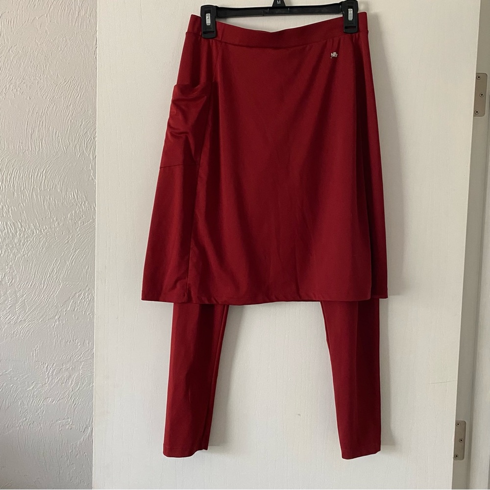 Red Women's Skirt with Leggings